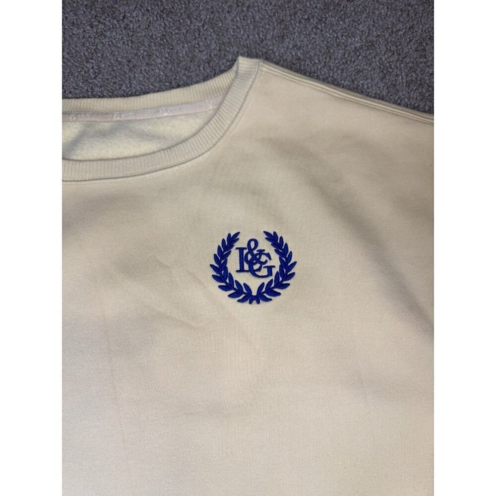 LOU & GREY Super Soft Butter Yellow Sweatshirt Logo Crest Basic Outdoor SMALL - Picture 4 of 8